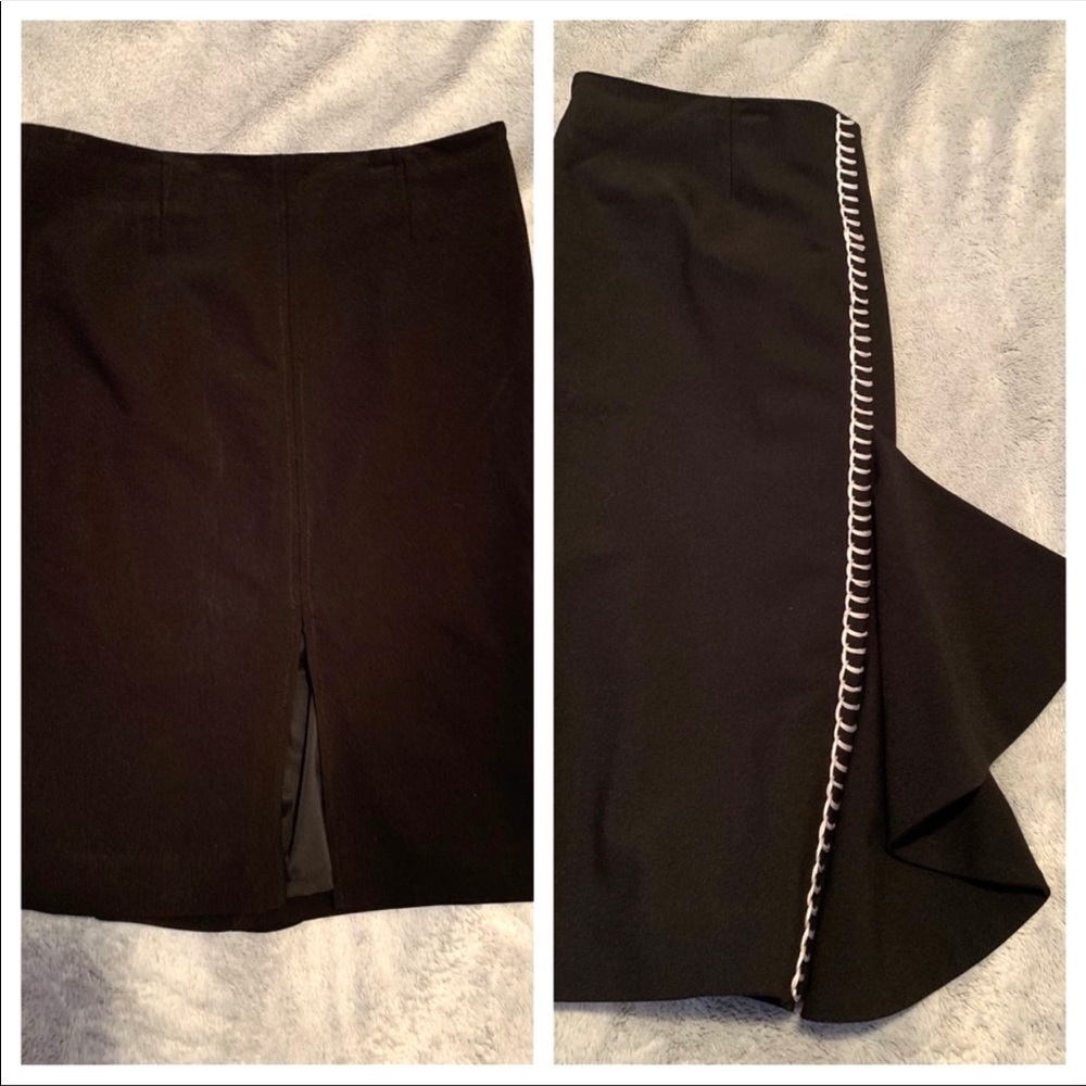 Bebe Black Pencil Skirt w/Tail